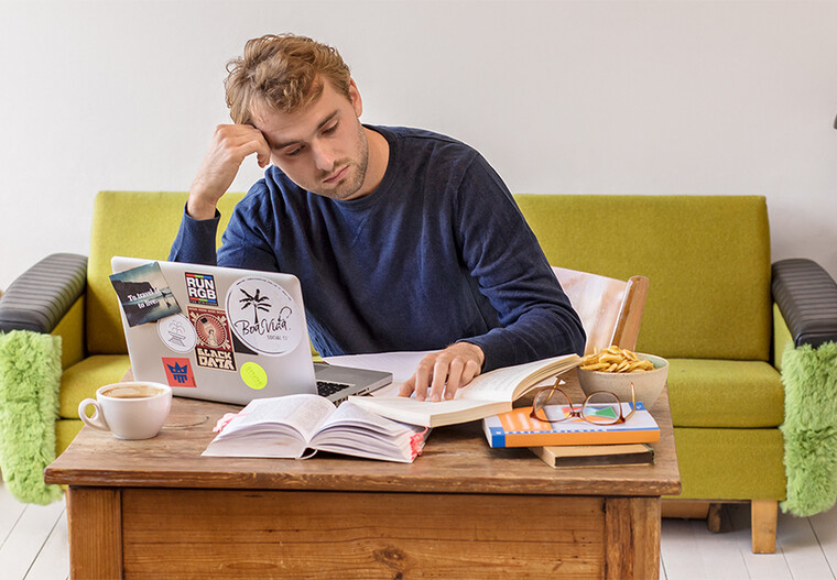 Student im Prüfungsstress