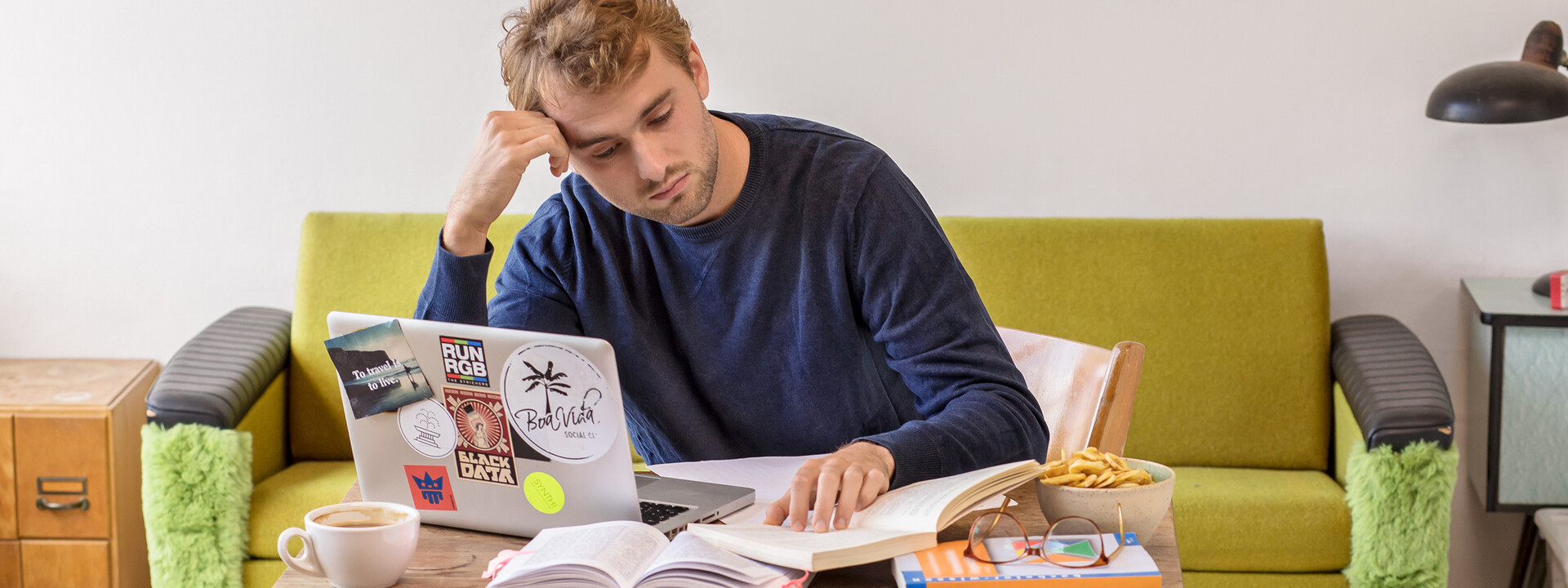 Student im Prüfungsstress