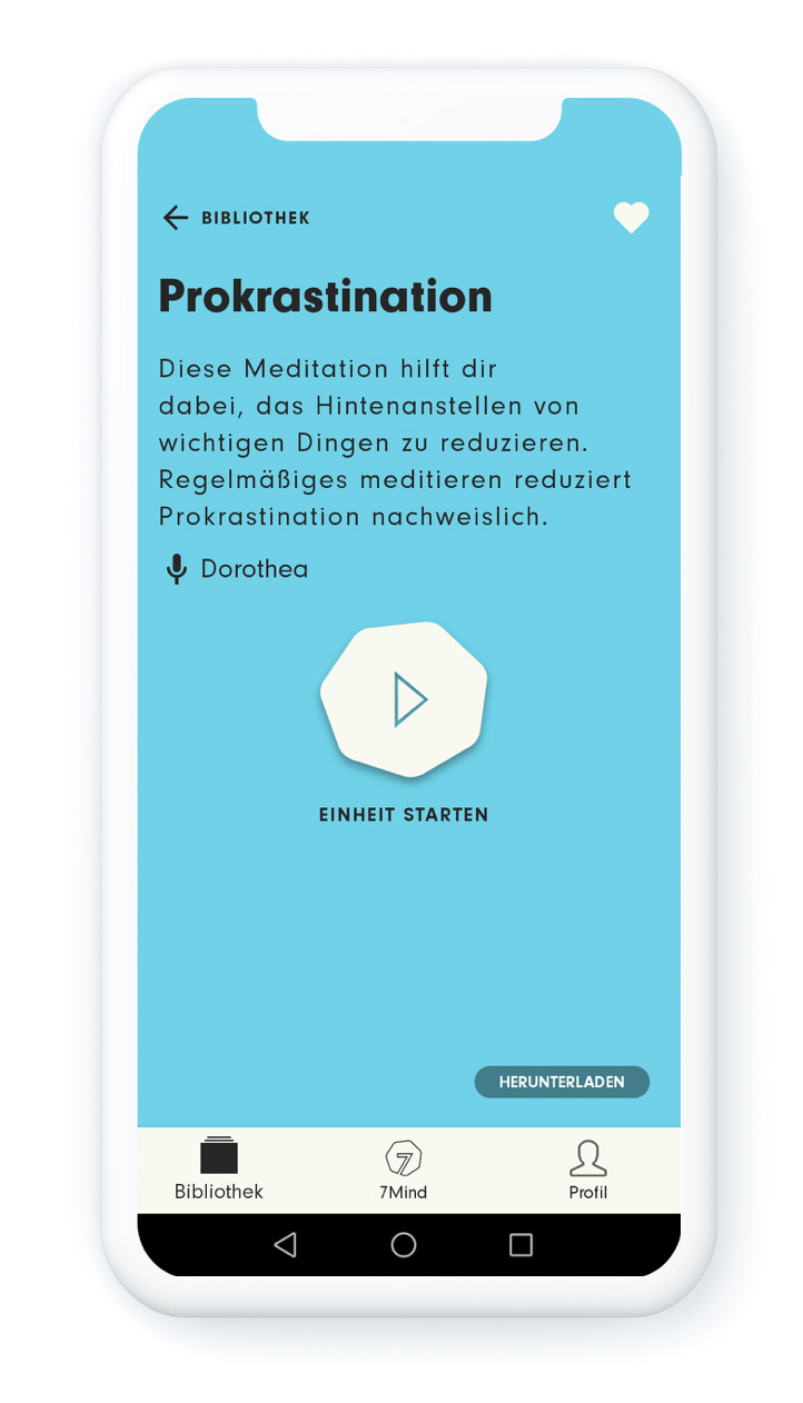 Screenshot Meditation Prokrastination