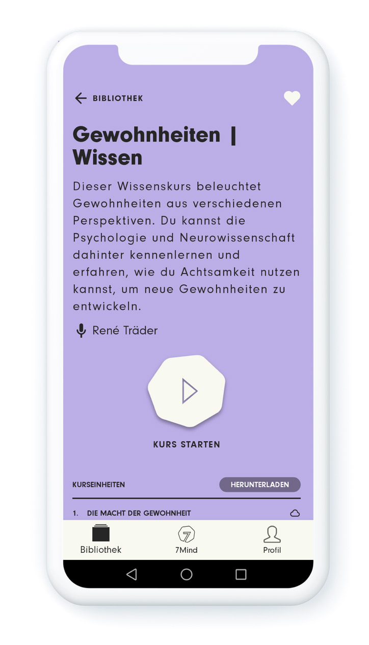 App-Screenshot Wissensbereich