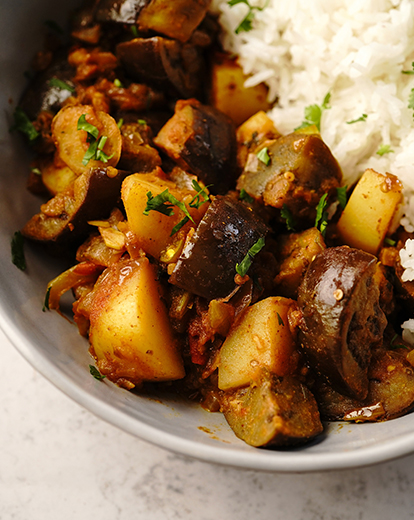 Bratkartoffeln mit Reis